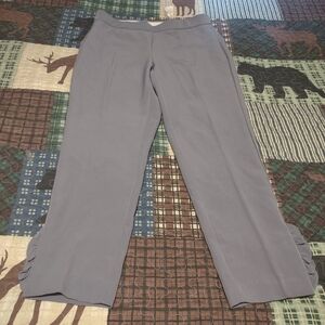 New Women's crop capri casual slacks pants grey gray sz 6 nine eight